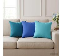 vidaXL Federa 6 pcs HEERLEN Turchese 40 x 40 cm Poliestere