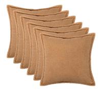vidaXL Federa 6 pcs HOUTEN Beige 30 x 30 cm Bouclé