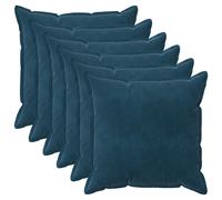 vidaXL Federa 6 pcs HOUTEN Blu 55 x 55 cm Velluto