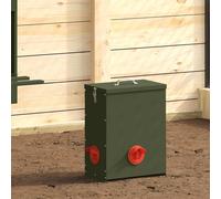 vidaXL Feeder per pollo 2 pcs Verde oliva 32,5 x 20,5 x 43 cm