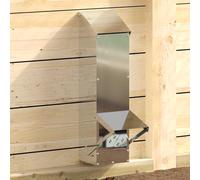 vidaXL Feeder per pollo Argento 13 x 12 x 51 cm Acciaio zincato