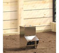 vidaXL Feeder per pollo Argento 20 x 25 x 35 cm Acciaio zincato