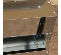 vidaXL Feeder per pollo Argento 40,5 x 45 x 41 cm 20 kg