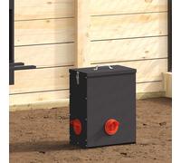 vidaXL Feeder per pollo Nero 32,5 x 20,5 x 43 cm 25 kg