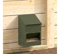 vidaXL Alimentazione per pollo, verde oliva, 21 x 16 x 33 cm, acciaio laminato a freddo, Altro, Rettangolare, Strutture industriali, Telaio in metallo e design sostenibili per progetti di sviluppo