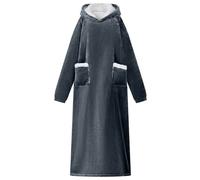 vidaXL Felpa Coperta Blu Navy XL Pile e Flanella, Felpa con Cappuccio Invernale, Leggera e Portatile, per Relax e comodità in casa