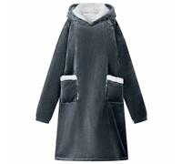 vidaXL Felpa coperta Blu navy M Pile e Flanella