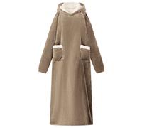 vidaXL Felpa coperta Cammello L Pile e Flanella