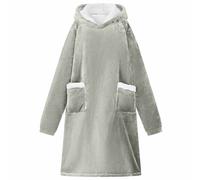 vidaXL Felpa coperta Grigio L Pile e Flanella