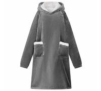 vidaXL Felpa coperta Grigio scuro M Pile e Flanella