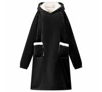 vidaXL Felpa coperta Nero M Pile e Flanella