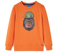 vidaXL Felpa da Bambino Arancione Scuro 128