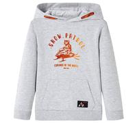 vidaXL Felpa da Bambino con Cappuccio Grigio mélange e Arancione 92