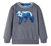vidaXL Felpa per Bambini Blu Marino mélange 92
