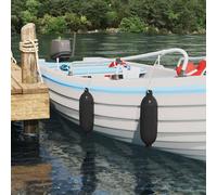 vidaXL Fendini per barche 2 pz Ø 14 x 50 cm Nero PVC