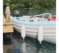 vidaXL Fendini per barche 2 pz Ø 16 x 58 cm Bianco PVC