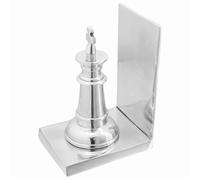 vidaXL Fermalibri 2 pcs Argento 11x12x19,5 cm Alluminio Scacchi