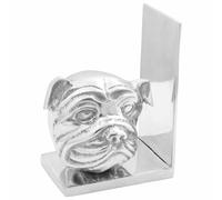 vidaXL Fermalibri 2 pcs Argento 8x12x16,5 cm Alluminio Cane