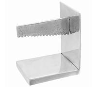 vidaXL Fermalibri 2 pz Argento 11x14x17,5 cm Alluminio Seghettato