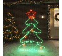 vidaXL Figura Albero di Natale con 144 LED 88x56 cm