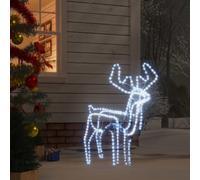 vidaXL Figura Natale Renna Testa Mobile Bianco Freddo 76x42x87 cm