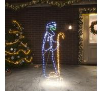 vidaXL Figura Natalizia di Pastore e Agnello con 168 LED 102,5x35 cm