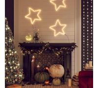 vidaXL Figura Stella Natalizia con 48 LED Bianco Caldo 56 cm