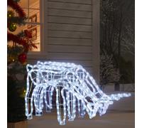 vidaXL Figure Natalizie Renne 2 pz Bianco Freddo 73x31x45 cm