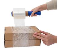 vidaXL Film Estensibile con Manico 10 pz Trasparente 23 μm 50cm x 150m, pellicola da imballaggio, pellicola da imballaggio, pellicola da avvolgimento