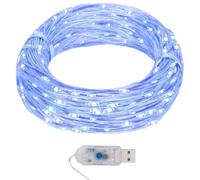 VidaXL Filo di Micro Luci Fatate Sferiche 40m 400 LED Blu 8 Funzioni