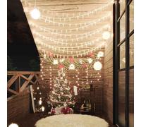 vidaXL Filo Luci Fatate Sferiche 40m 400 LED Bianco Caldo 8 Funzioni