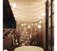 VidaXL Filo Luci Fatate Sferiche 40m 400 LED Bianco Caldo 8 Funzioni
