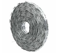 vidaXL Filo Spinato Rotolo 100 m Acciaio Recinto Allevamento Recinzione Terreni