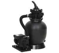 vidaXL Filtro a Sabbia per Piscina con Valvola a 6 Vie Nero