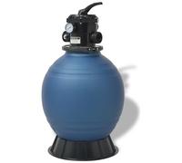 vidaXL Filtro a Sabbia per Piscine Valvola a 6 Posizioni Blu 460 mm