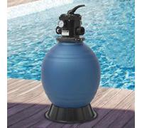 vidaXL Filtro a Sabbia per Piscine Valvola a 6 Posizioni Blu 460 mm