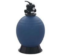 vidaXL Filtro a Sabbia per Piscine Valvola a 6 Posizioni Blu 560 mm