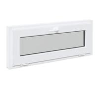 vidaXL Finestra seminterrato RISOR 100 x 40 cm PVC e vetro bianco, design moderno seminterrato, installazione di finestre rettangolari, finestre in PVC durevoli per luce e ventilazione