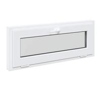 vidaXL Finestra seminterrato RISOR 100 x 40 cm PVC e vetro bianco, design moderno seminterrato, installazione di finestre rettangolari, finestre in PVC durevoli per luce e ventilazione