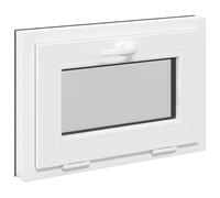 vidaXL Finestra seminterrato RISOR 60 x 40 cm PVC e vetro antracite, design moderno seminterrato, installazione di finestre rettangolari, finestre in PVC resistenti per luce e ventilazione