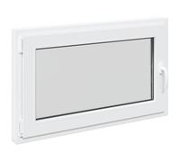 vidaXL Finestra per Soffitta RISOR 100 x 60 cm PVC e Vetro Bianco, Finestra seminterrato moderna, vetro resistente in PVC, efficiente dal punto di vista energetico, isolamento termico, insonorizzata