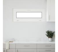 vidaXL Finestra seminterrato RISOR 110 x 40 cm PVC e vetro bianco, design moderno seminterrato, installazione di finestre rettangolari, finestre in PVC durevoli per luce e ventilazione