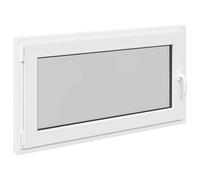 vidaXL Finestra per Soffitta RISOR 110 x 50 cm PVC e Vetro Bianco, Finestra seminterrato moderna, vetro resistente in PVC, efficiente dal punto di vista energetico, isolamento termico, insonorizzata