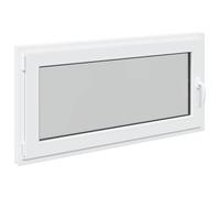 vidaXL Finestra per Soffitta RISOR 120 x 60 cm PVC e Vetro Bianco, Finestra seminterrato moderna, vetro resistente in PVC, efficiente dal punto di vista energetico, isolamento termico, insonorizzata
