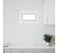 vidaXL Finestra seminterrato RISOR 60 x 40 cm PVC e vetro bianco, design moderno seminterrato, installazione di finestre rettangolari, finestre in PVC durevoli per luce e ventilazione