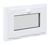 vidaXL Finestra seminterrato RISOR 60 x 40 cm PVC e vetro bianco, design moderno seminterrato, installazione di finestre rettangolari, finestre in PVC durevoli per luce e ventilazione