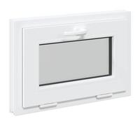 vidaXL Finestra seminterrato RISOR 60 x 40 cm PVC e vetro bianco, design moderno seminterrato, installazione di finestre rettangolari, finestre in PVC durevoli per luce e ventilazione
