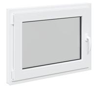 vidaXL Finestra per Soffitta RISOR 80 x 60 cm PVC e Vetro Bianco, Finestra seminterrato moderna, vetro resistente in PVC, efficiente dal punto di vista energetico, isolamento termico, insonorizzata