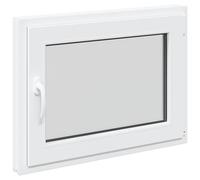 vidaXL Finestra per soffitta RISOR 80x60 cm PVC Bianco - vetro, isolamento termico, insonorizzata