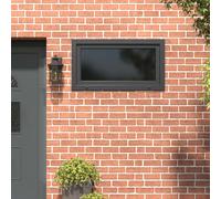 vidaXL RISOR - Finestra per cantina, 110 x 70 cm, in PVC e vetro antracite, per cantina, isolamento termico moderno e resistente, per finestre, insonorizzante, in PVC, accessori in vetro